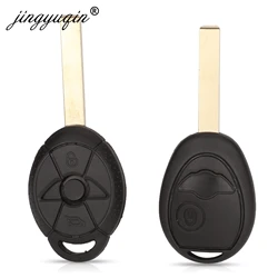 jingyuqin Remote Key Replacement Shell Case Fob 2 Buttons For BMW Mini One Cooper R50 R53 Blank Key Cover