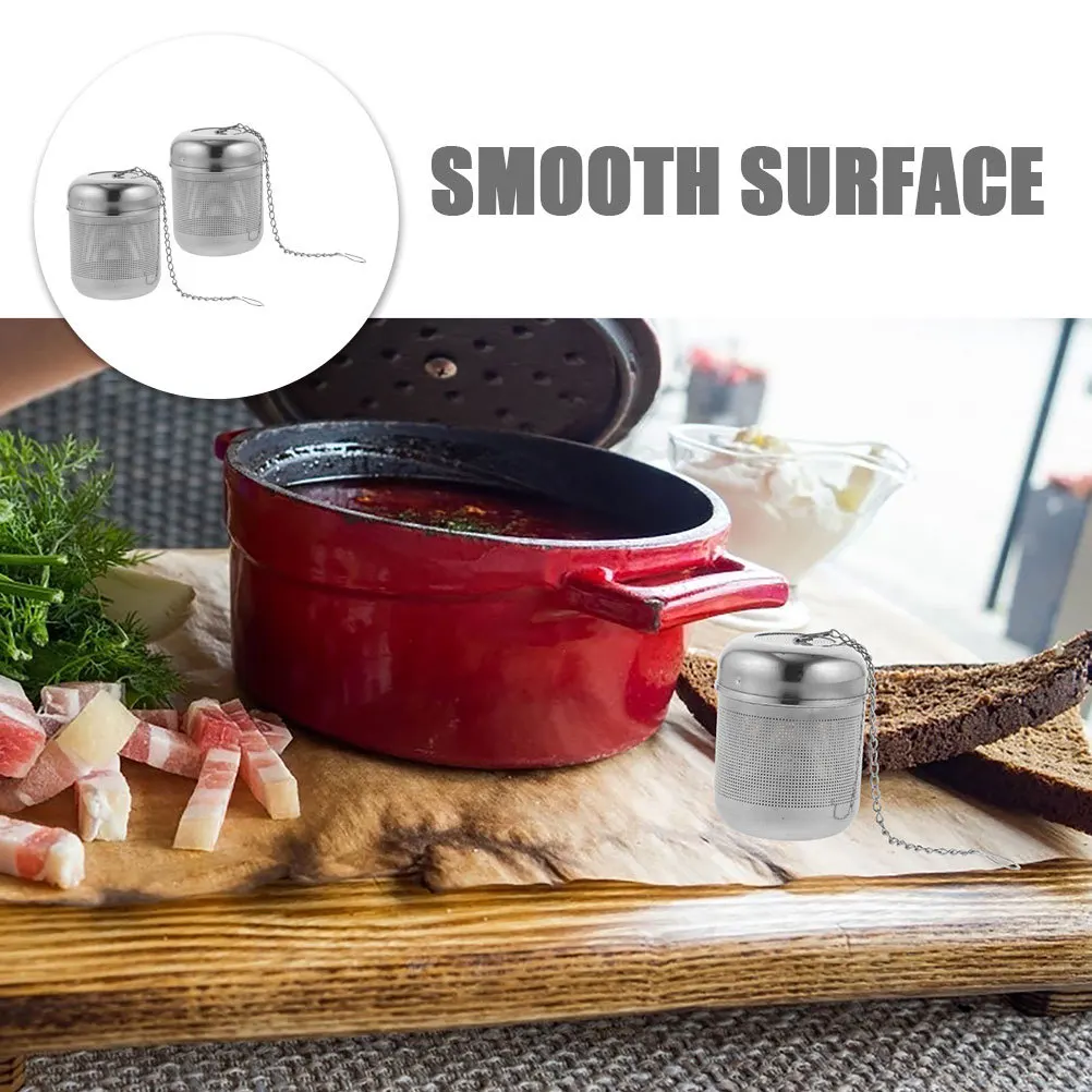 

2Pcs Stainless Steel Tea Infuser Ball Seasoning Strainer Kitchen Spice Filter Soup Filter Tea Infuser Ball Home Supply