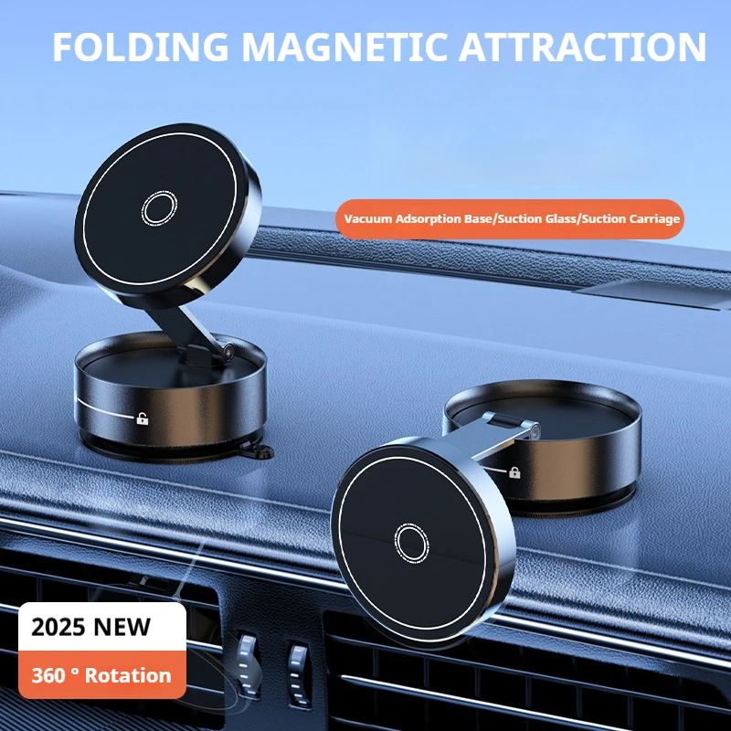 Mobile Phone Holder Q12 Car Phone Stand Navigation Vacuum Suction Magnetic Suction Universal Desktop for All Scenarios