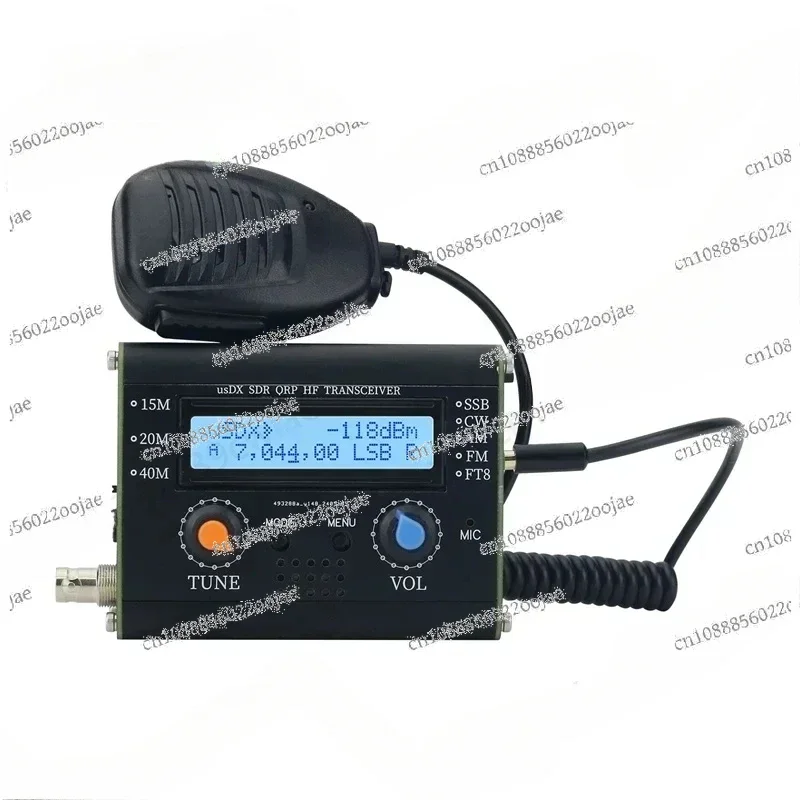 5W usDX SDR QRP Transceiver QCX-SSB to SSB 3-Band All Mode HF Transceiver with Handheld Microphone