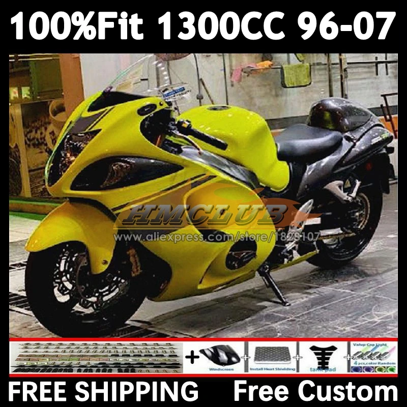 Body For SUZUKI GSXR 1300 yellow blk GSXR1300 Hayabusa 96 97 98 99 00 01 36No.319 GSXR-1300 02 03 04 05 06 07 1996 2007 Fairing