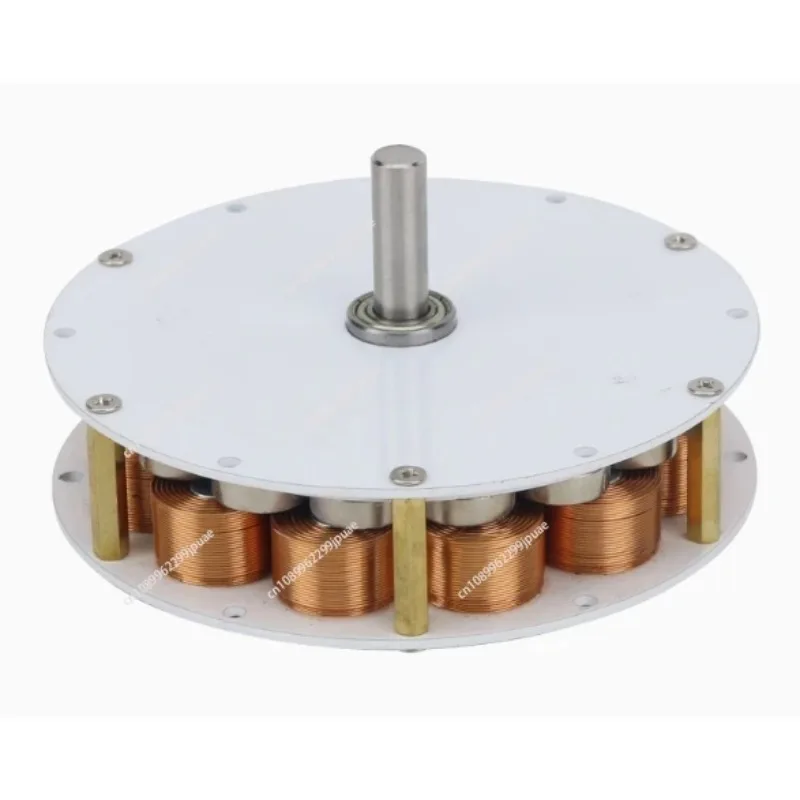 80W-100W Three Phase AC Mini Disc Generator Multi Pole Strong Magnetic Low Speed Iron Core Power Generator