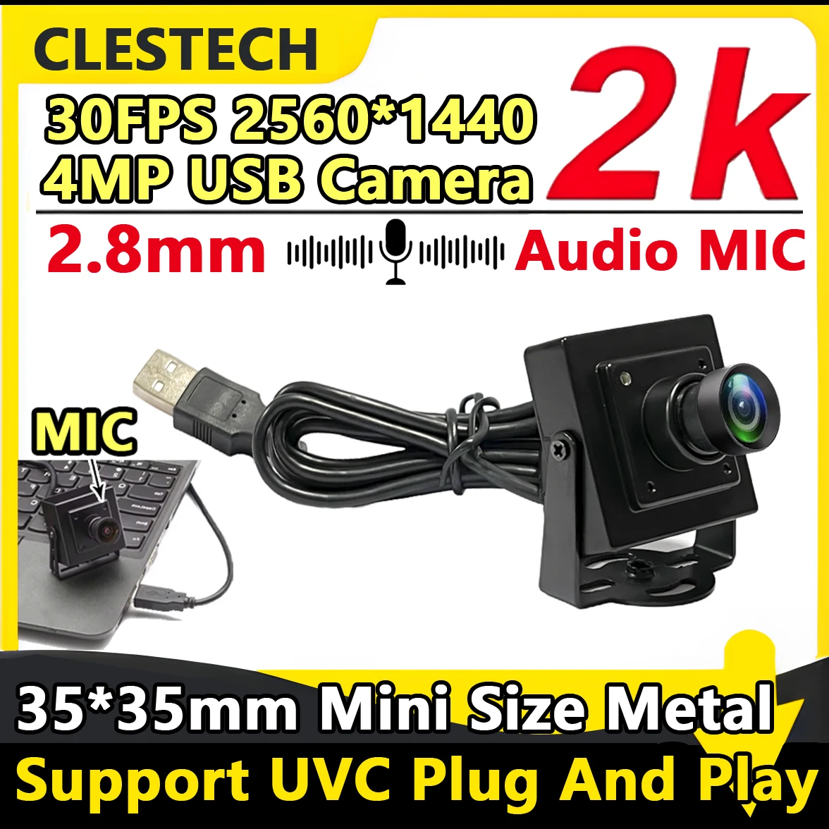 2K 4MP Mini Usb Cam…
