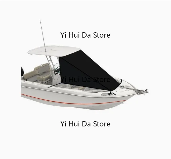 Yacht sunscreen awning easy to store T-shaped ceiling bow awning fishing boat, ship waterproof and rainproof canopy