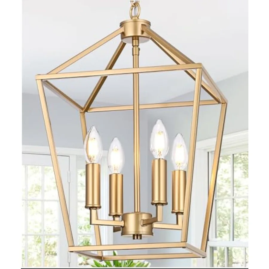 Rustic Gold 4 Light Farmhouse Chandelier Pendant