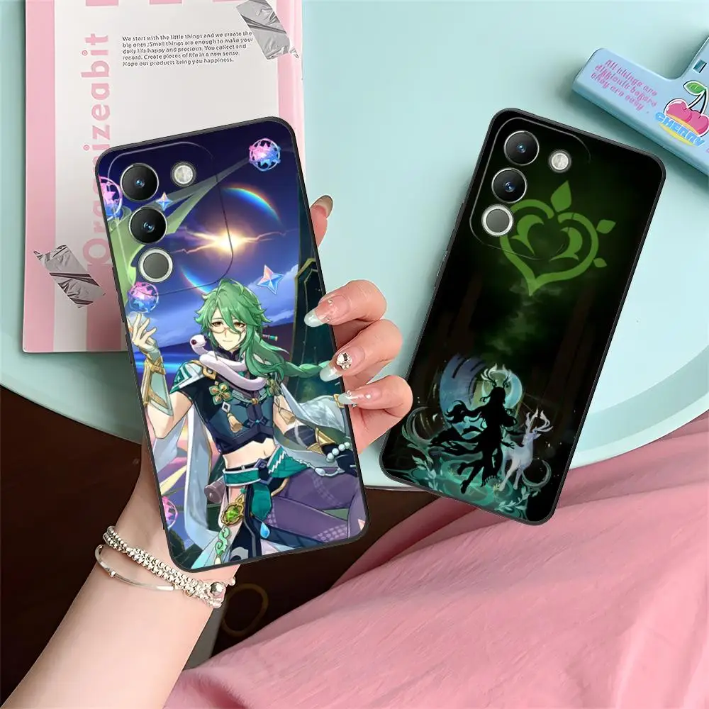 

Game GI Baizhu Dendro Mobile Phone Case for VIVO V60 V50 V40 V30 V29 V27 V25 V23 Pro Lite 5G Colorful Printing Cover Pretty