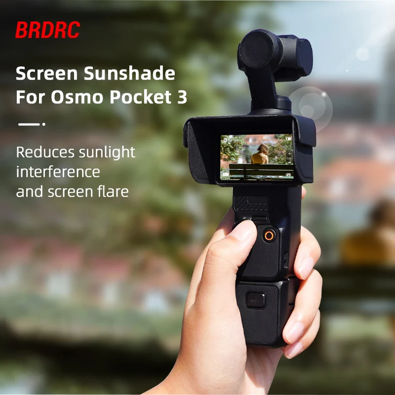 BRDRC Sun Shade for DJI Osmo Pocket 3,Light Weight Screen Sunshade Hood,  Sunlight Reduce Cover Handheld Gimbal Camera Accessory