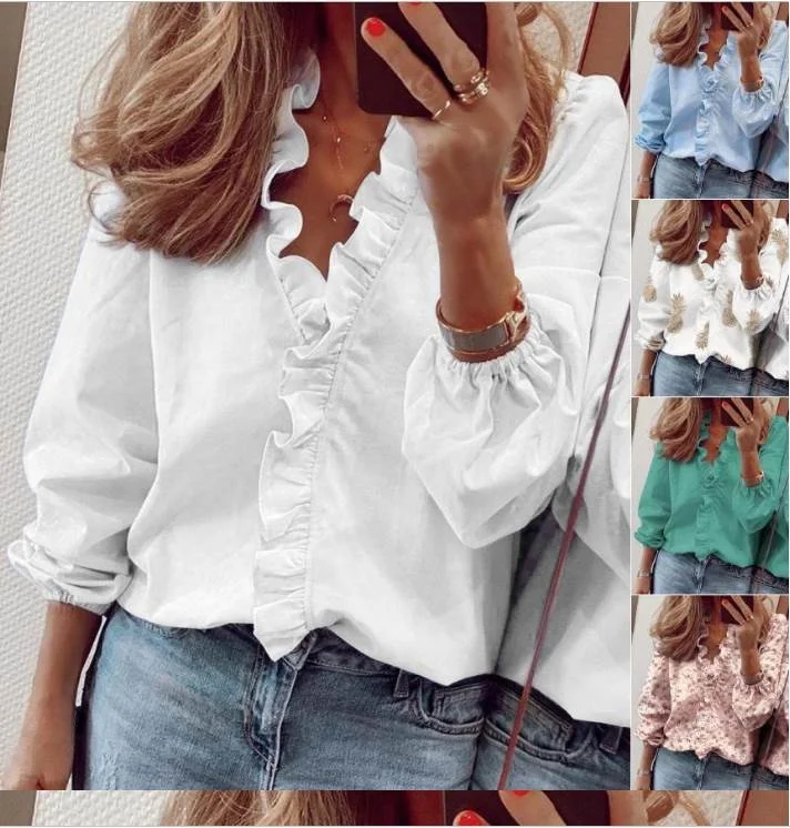 

Женский Long Sve Print irt Весна Лето Street Sle Цветочный дизайн Crew Ne Slim Fit irt Faionable Casual Top