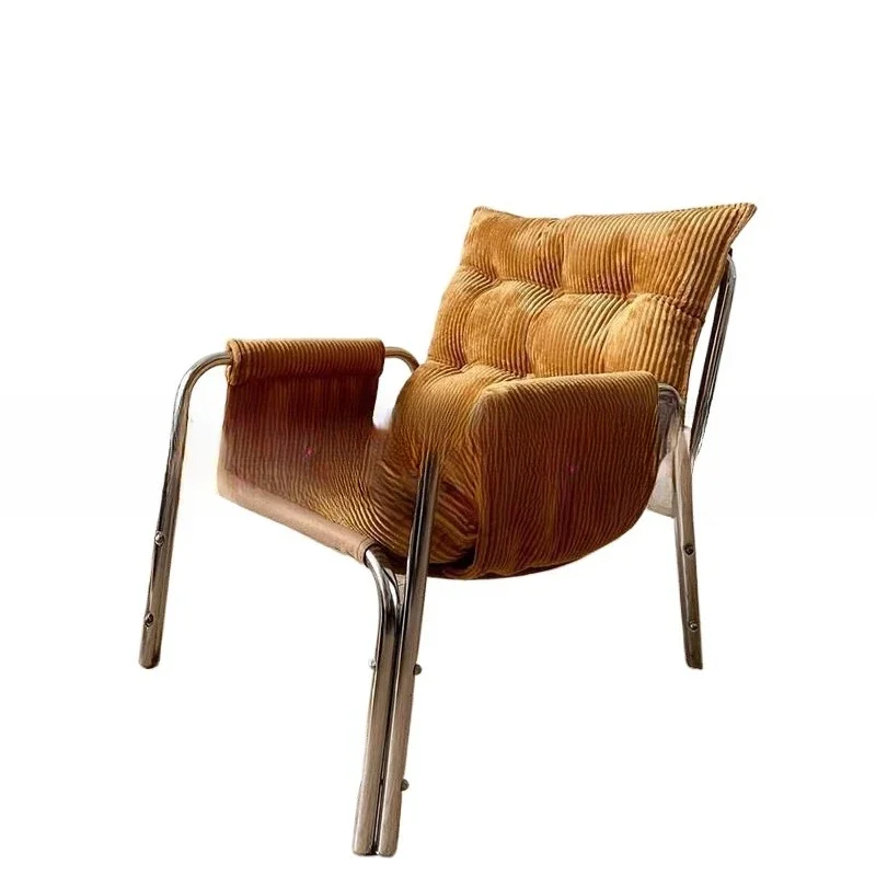 

Nordic retro leisure chair, living room single chair, backrest wrought iron sofa single