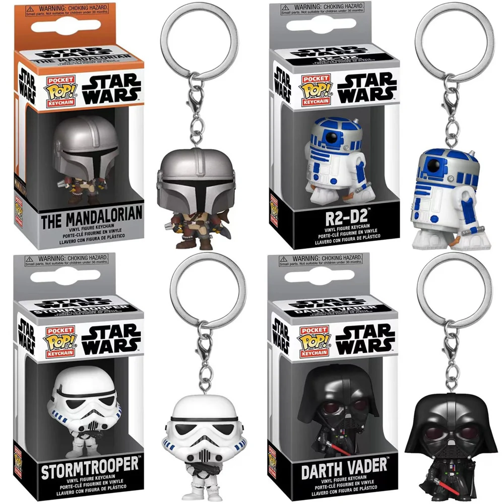 Keychain Obi-wan Kenobi The Child Baby Yoda with Cup Boba Fett the Mandalo Pocket PVC Figure Toys Keyring