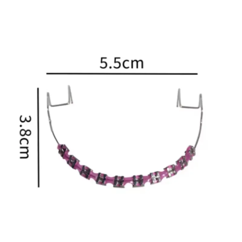 1 Pair Colorful Orthodontic Ligature Ties Fashion Metal Wires Temporary Teeth Decoration Dental Ornament