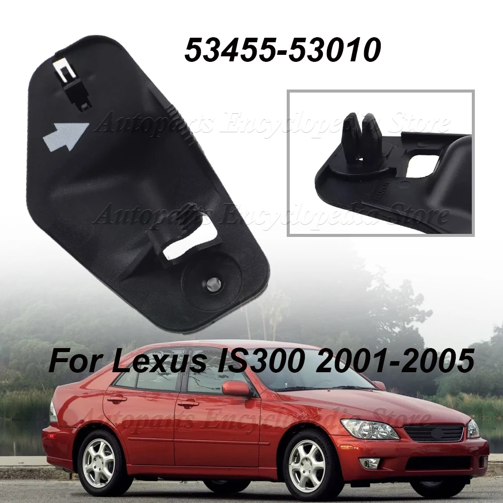 For Lexus IS300 2001-2005 One Piece New Hood Support Rod Clamp Black Mouldings Plastic Suspension 53455-53010