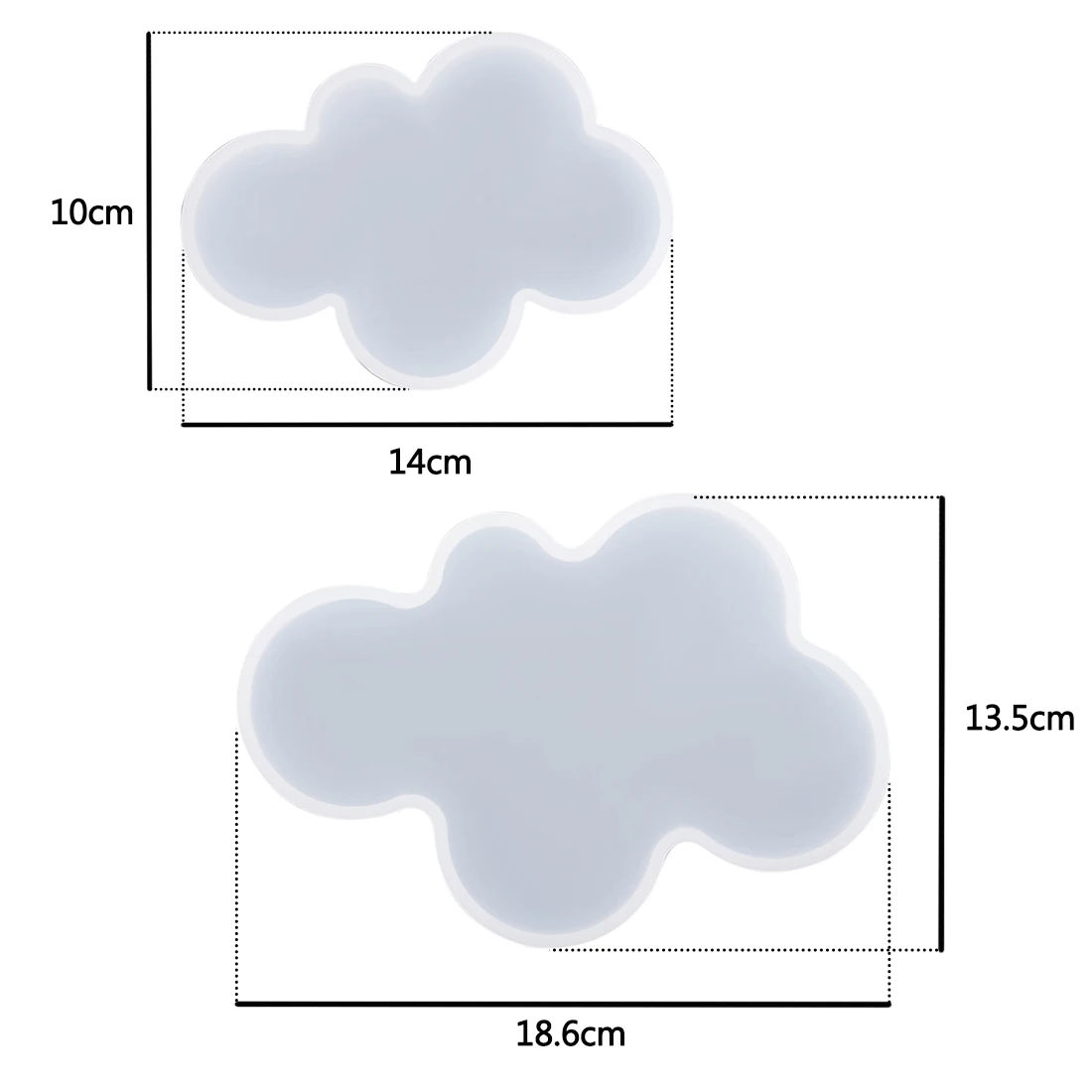 Cute Cloud Shape Storage Tray Silicone Molds Aromatherapy Candle Dish Plaster Mould Candle Tray Coaster Resin Mold Home Decor