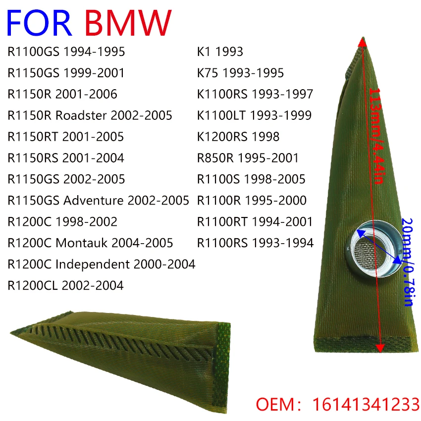 

Фильтр топливного насоса для Мотоцикла BMW K1 K75 R1100RT K1100RS K1200RS K1100LT R1150R R1200C, независимые детали R1200CL 16141341233
