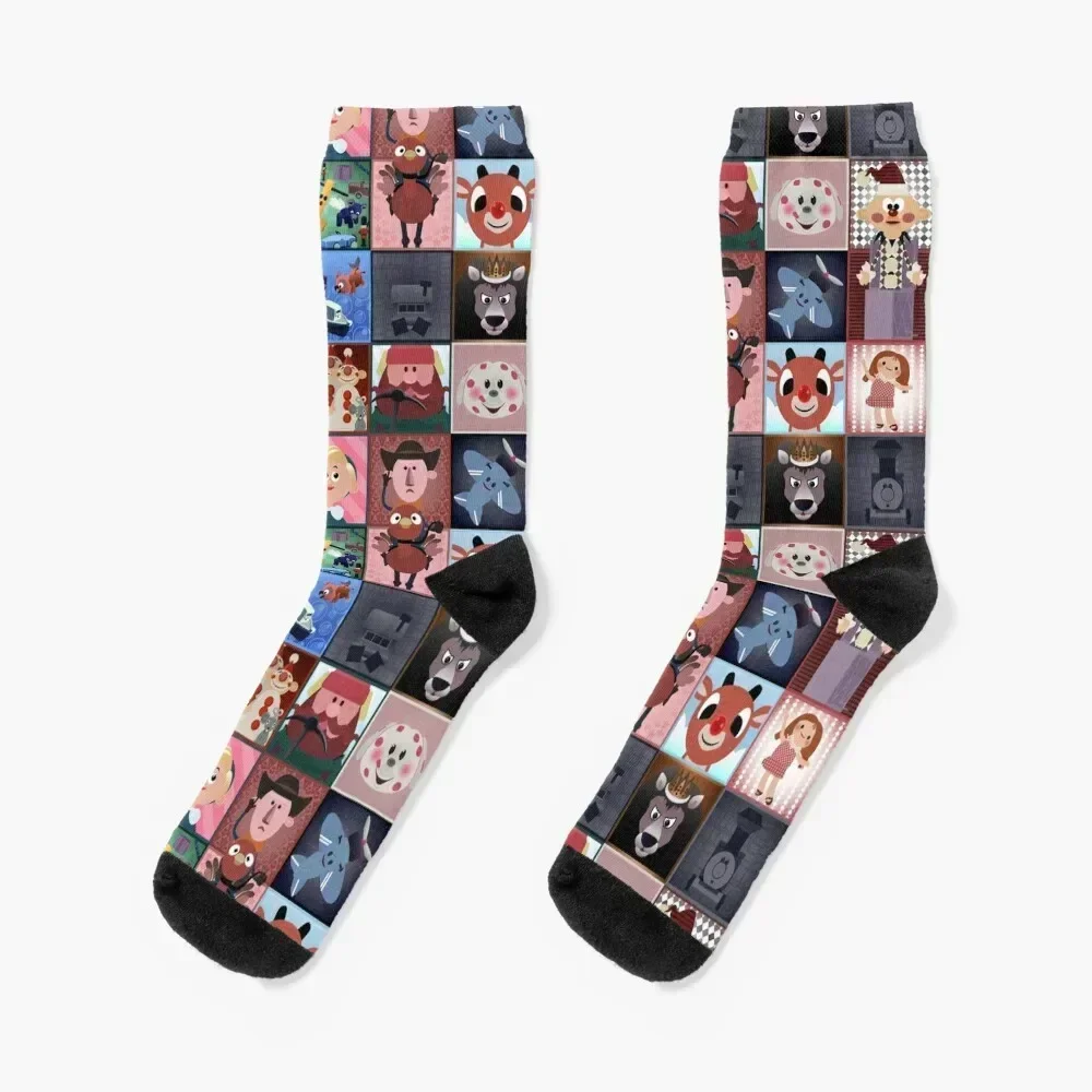 

Misfit Squares Socks compression christmass gift hiphop cartoon Boy Socks Women's