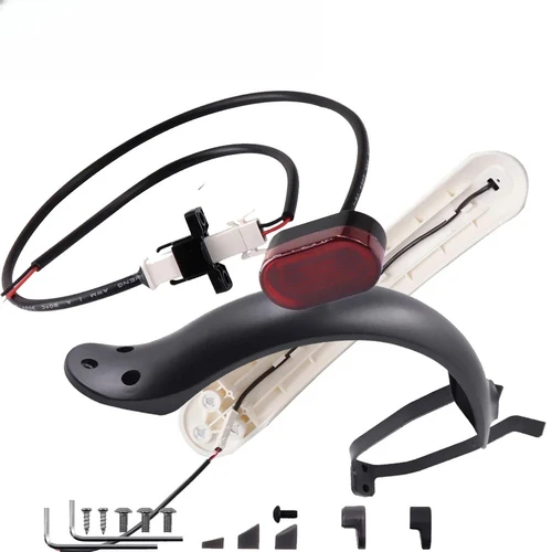 Guardabarros para patinete eléctrico Xiaomi Mijia M365/Pro, con luz trasera, soporte de ala y piezas de Cable