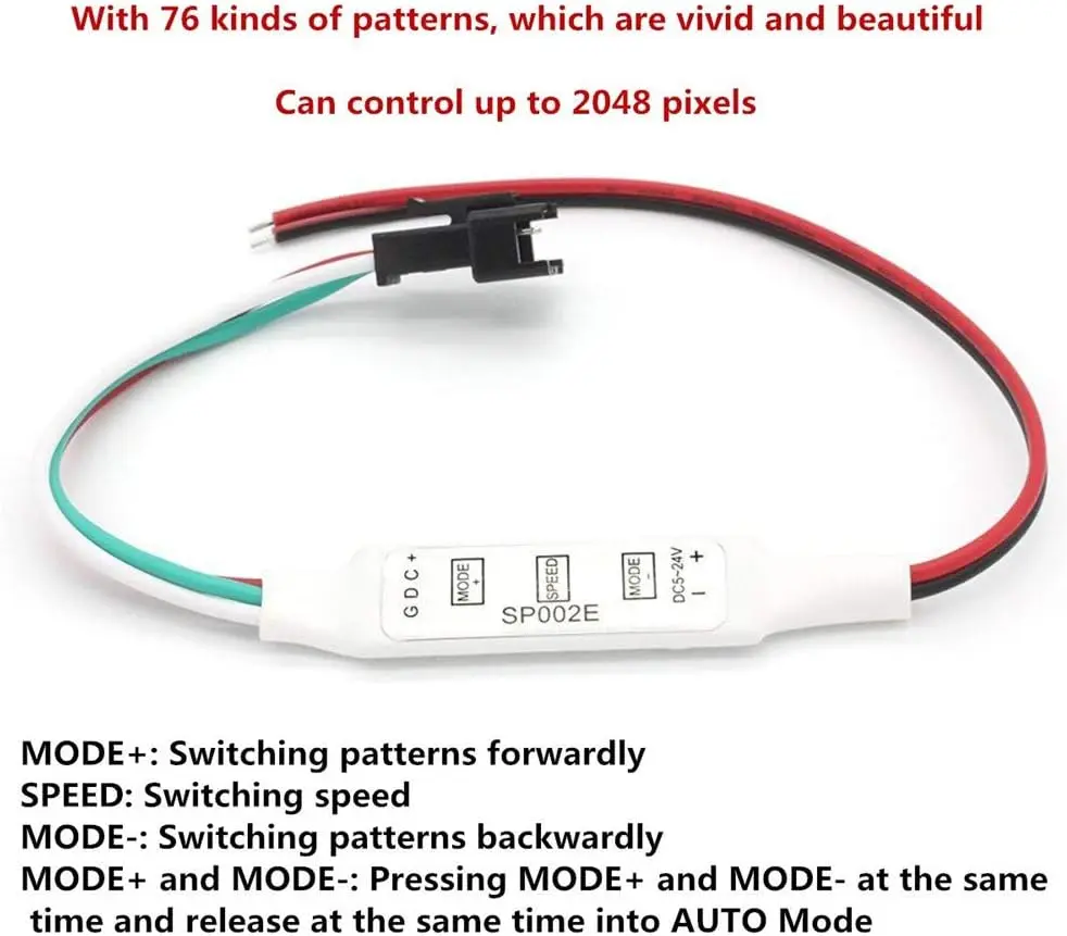 241개의 LED 9개의 링 WS2812B 5050 RGB LED 링 램프 조명 개별적으로 제어 가능한 풀 드림 컬러 DC5V 미니 컨트롤러 포함