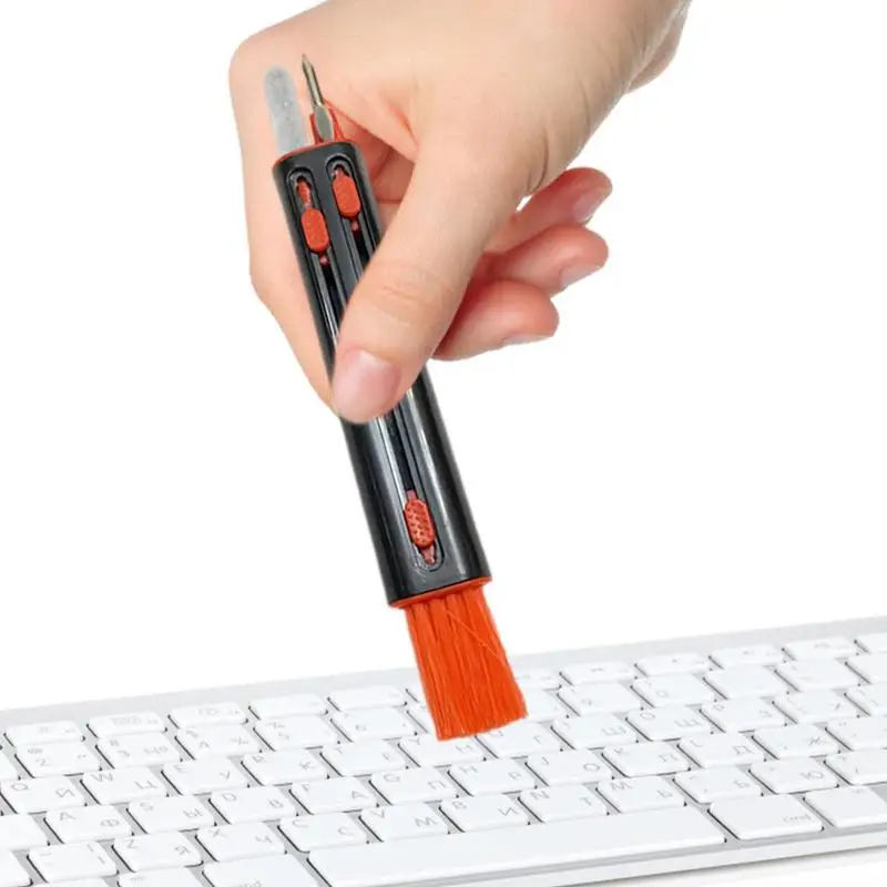 Pena Pembersih Earphone Keyboard 3 In 1 untuk Kit Alat Pembersih Dapat Ditarik Pembersih dengan Sikat Pembersih Keyboard Mekanis