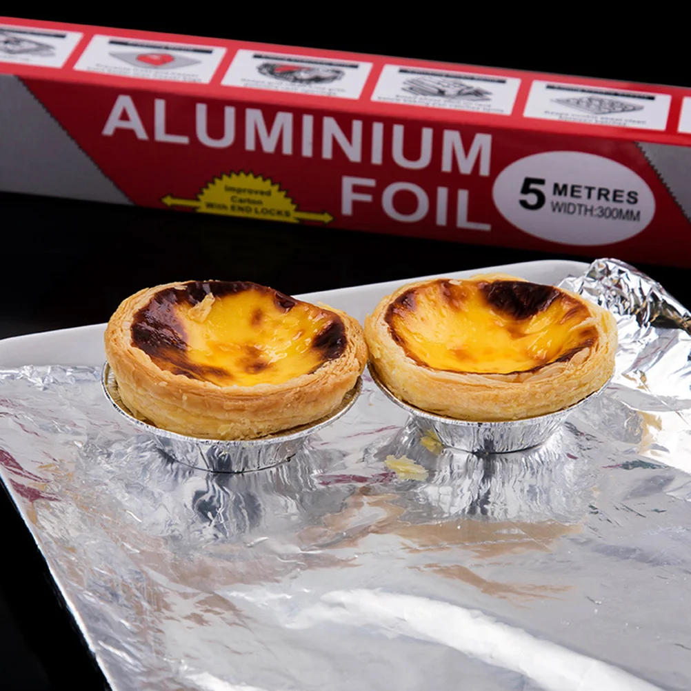 3 Rolls Aluminum Foil Tinfoil Tin Foil Paper Roll Baking Barbecue BBQ Roasting Cooking(5m) Baking Foil Roll