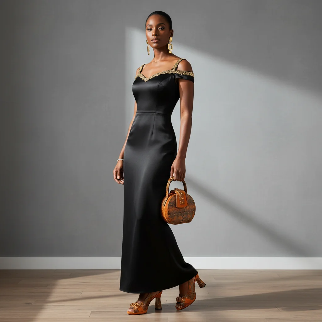 

Queena Yan 2026 Italian Design Girly Style Orange Color Wedding Shoes And Bag Full Diamond Decoration Metal Closure Bags