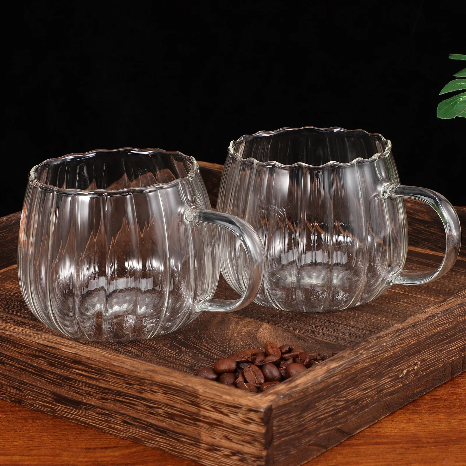 

2 Pcs Coffee Mug Breakfast Clear Glass Mugs Aesthetic Crystal Beverage Cup Soup