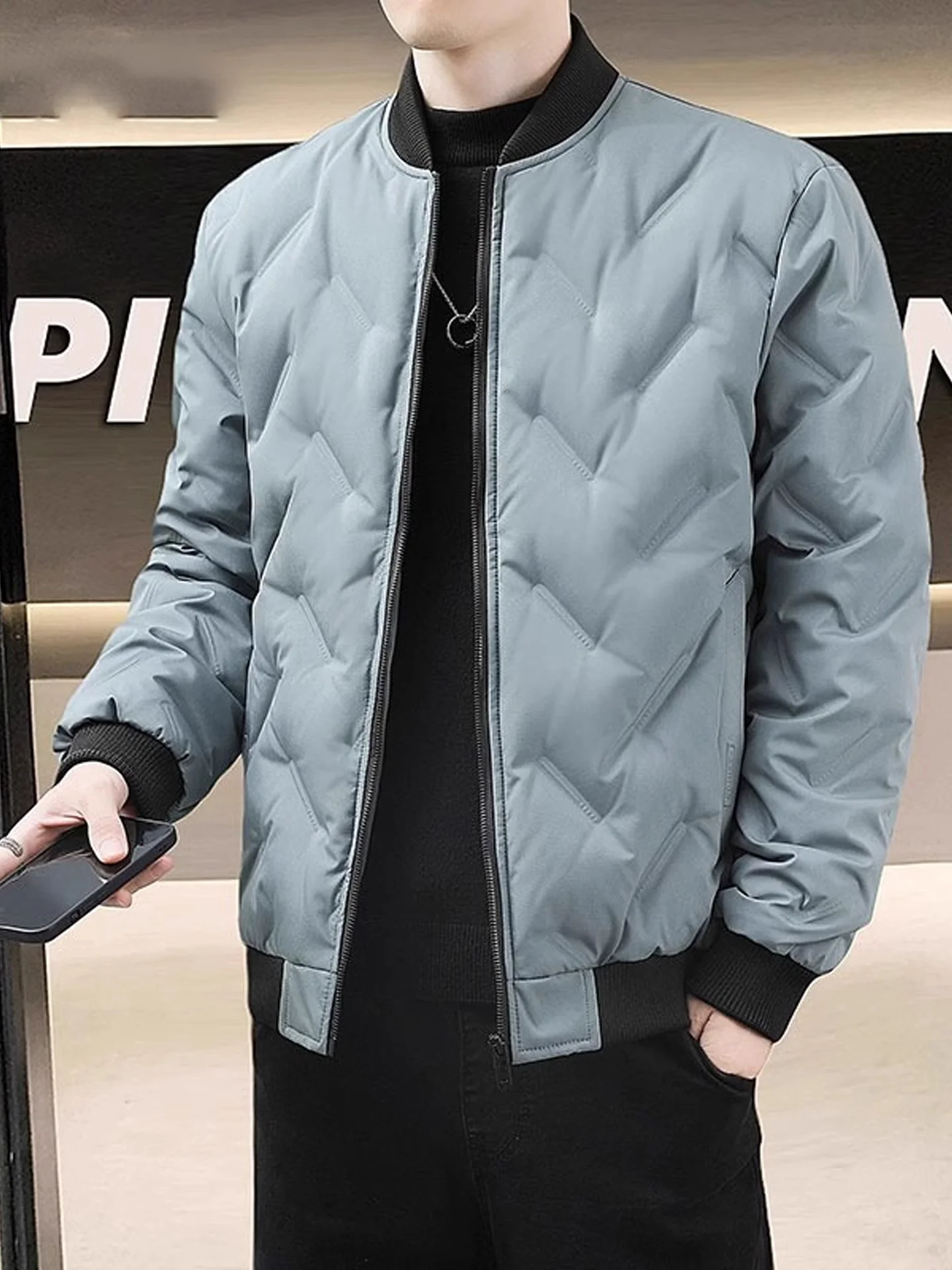 سترة قطنية دافئة للرجال بياقة عالية، سميكة ومتعددة الاستخدامات، ملابس خارجية للخريف والشتاء، تصميم عصري جديد من ماركة TUCANO #1