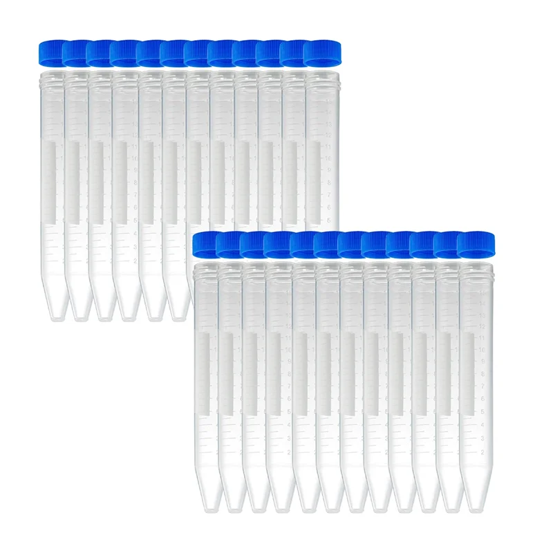 

Conical Centrifuge Tubes 15ML, 100 Pcs Sterile Plastic Test Tubes with Screw Caps, Polypropylene Container