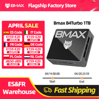 BMAX B4 Turbo Mini PC Windows 11 PC Intel N150 16GB 1TB SSD 2*HDMI 1*Type-C Supports 4K@60Hz 1000MHz Intel Graphics