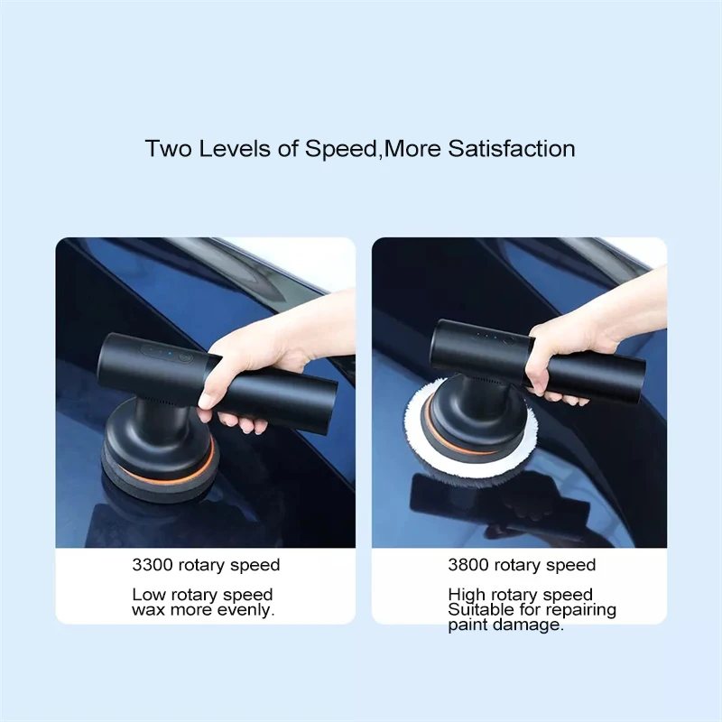 Car Polisher Machine Wireless Electric Polishing Wax Tool Adjustable Speed Cordless Auto Polish Waxing Machine Type-C Interface