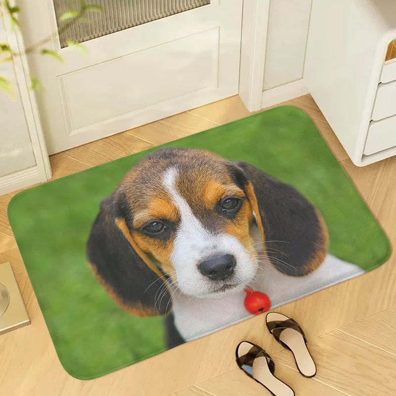 

Digital Print Beagle Dog Doormat Entrance Door Porch Foot Mat Non-slip Living Room Floor Carpet Kitchen Rug Slip-resistant