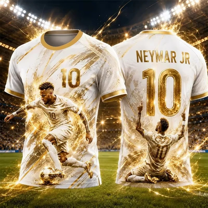 France Commemorative Edition Jersey T-Shirt Special Edition Sports Casual Sports T-shirt Suitable for Both Adults and Children