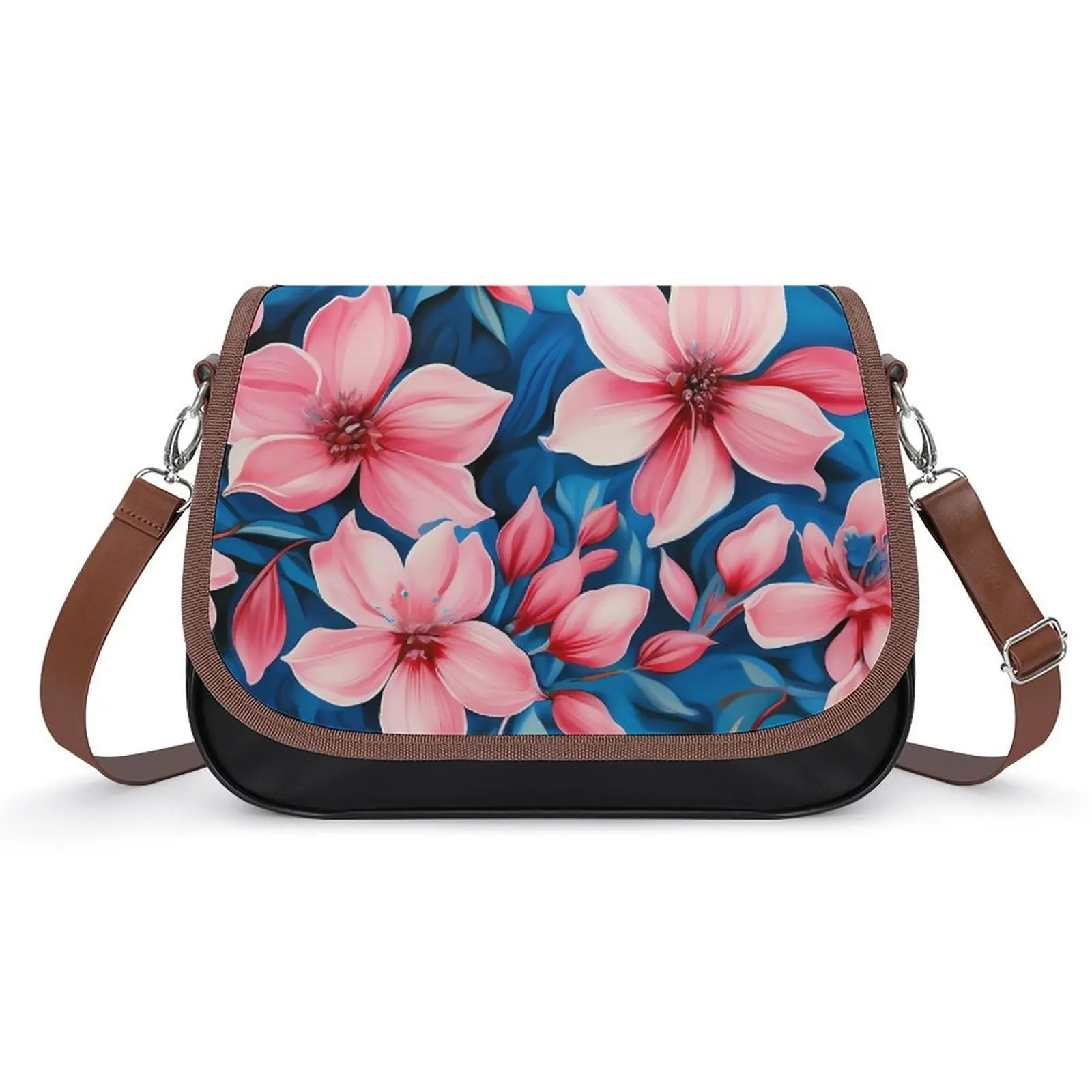 Polynesian Flower Pattern Custom Women'S Pu Crossbody Bag For Banquets Festival Samoan Island Hibiscus Flower Design Women'S Bag - view 4