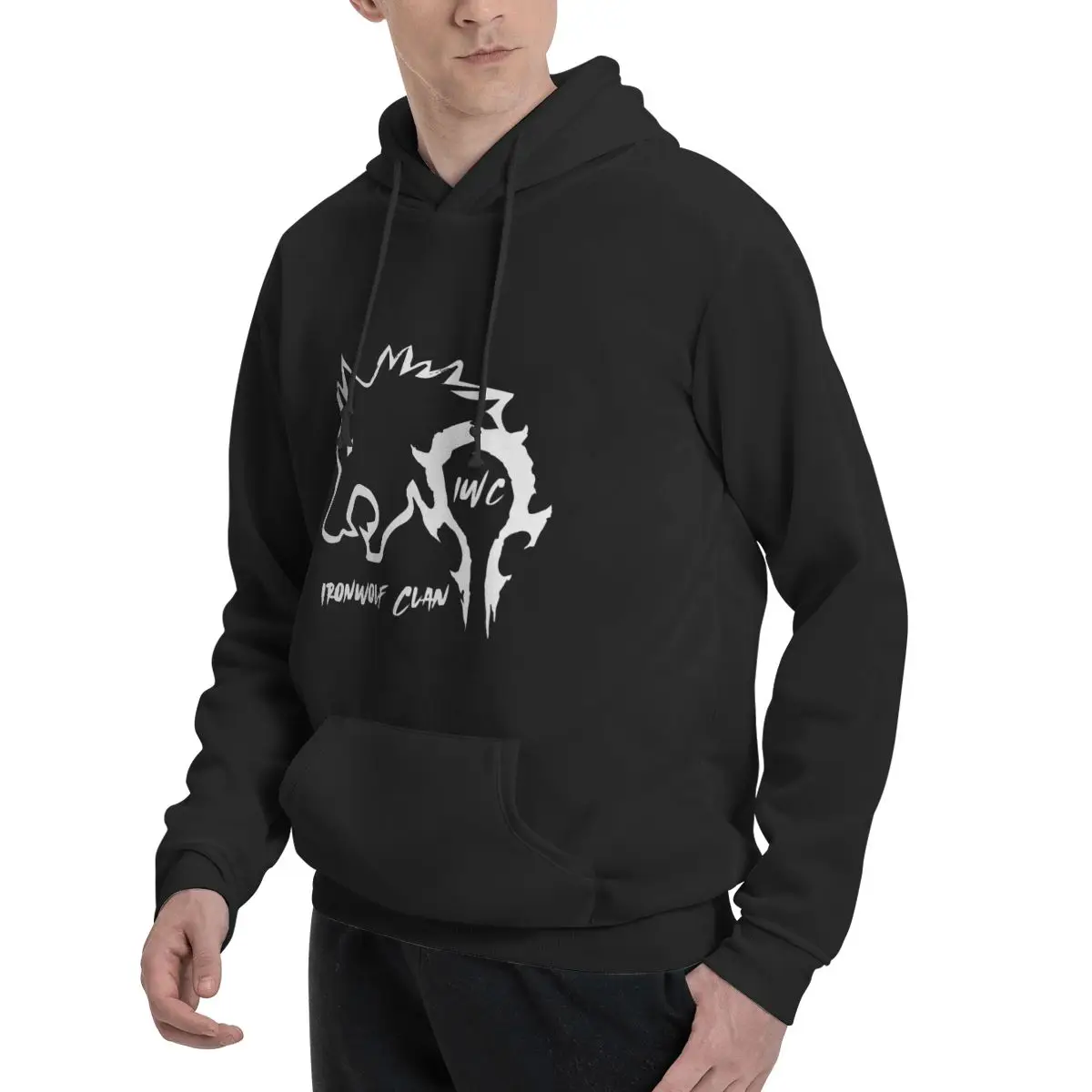 Ironwolf Clan Polyester Hoodie Men's Sweatershirt Warm Dif Colors Sizes