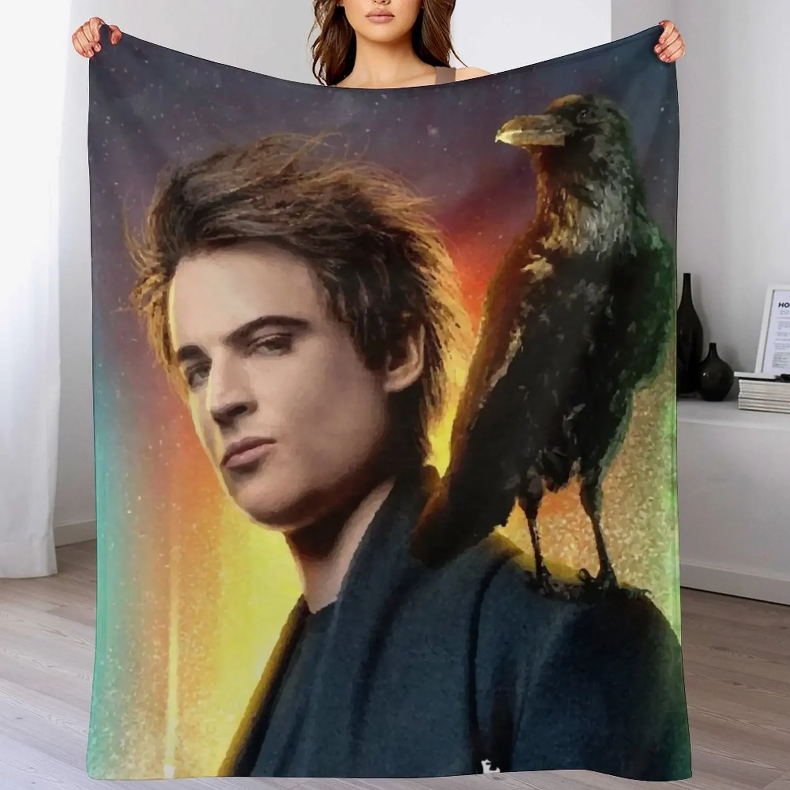 

THE SANDMAN 2022 | Morpheus and Matthew | fantasy drama television series raven #thesandman Throw Blanket Beach Vintage Blankets