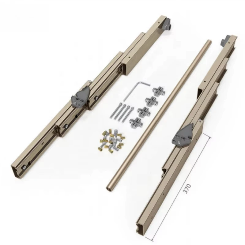 Modern Inverted Track Folding Table Drawer Slide Save Space Track Lower Slide Kitchen Hotel Shopping Mall Dining Table