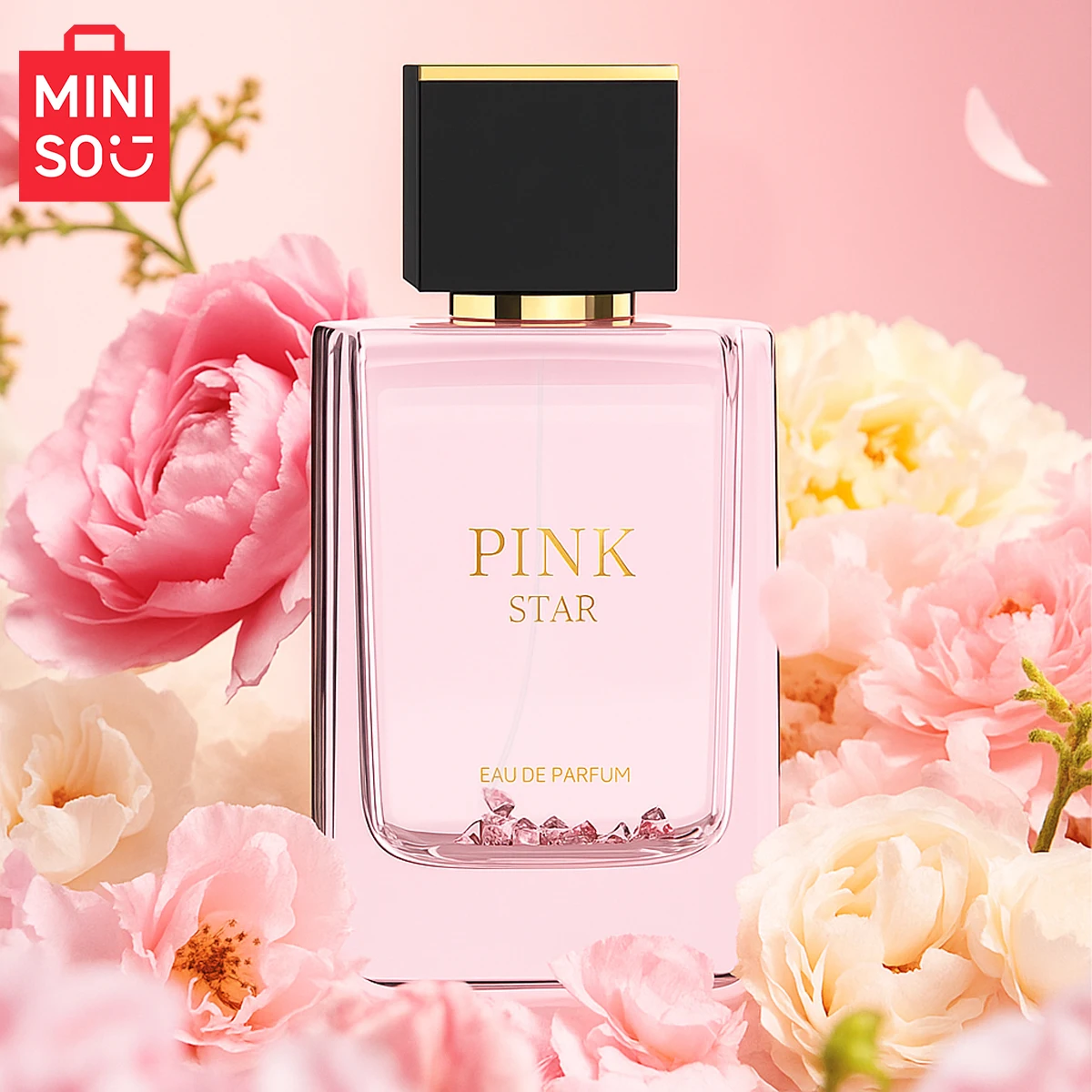 

MINISO Brand Women Perfume Original 100ml Luxury EDP Long Lasting Floral Fragrance Spray For Woman Day Gift Pink Star