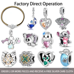 New Popular Hot Selling 925 Sterling Silver Dog Paw Three Piece Pendant Set Suitable for Women Bracelet Pendant DIY BoutiqueGift