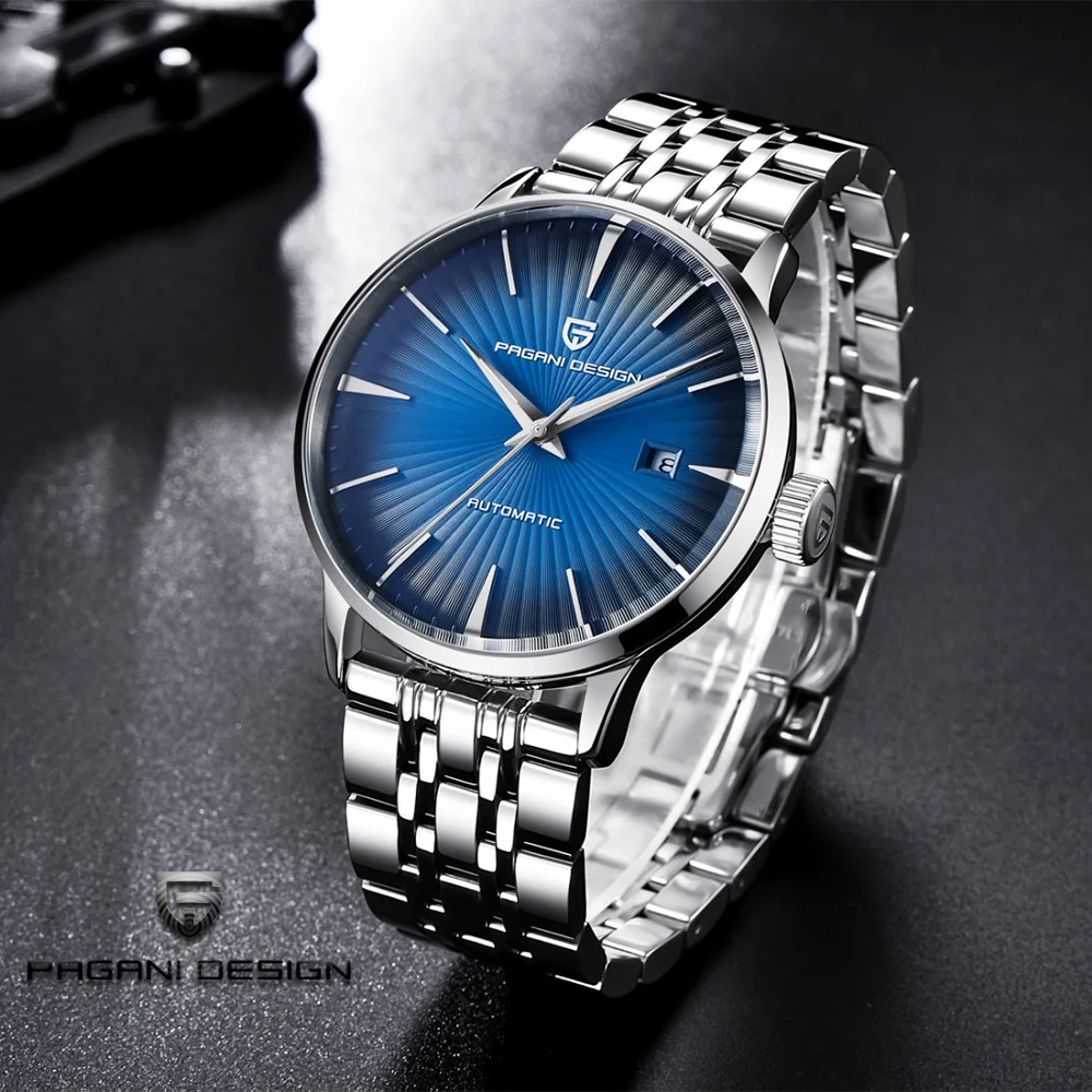 

PAGANI DESIGN Новые мужские часы, модные спортивные часы из нержавеющей стали, лучшие брендовые механические автоматические мужские часы, водонепроницаемые