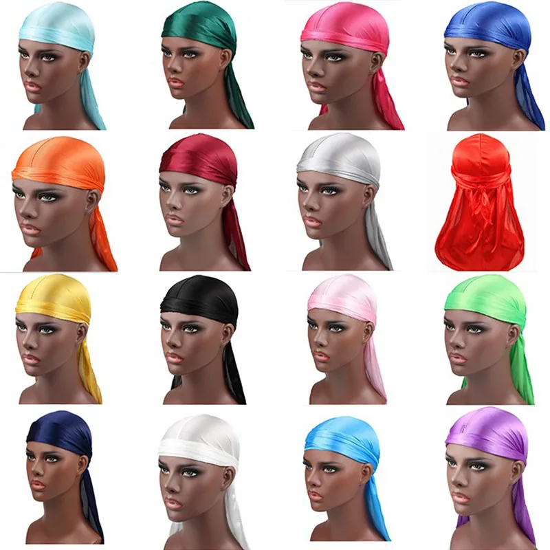 Turbante femenino Dorag para hombre, bufanda para el pelo, pañuelos para la cabeza, Hijab para mujer, pañuelo para la cabeza contra el cáncer, turbante trenzado, Bandana para la cabeza TJ02