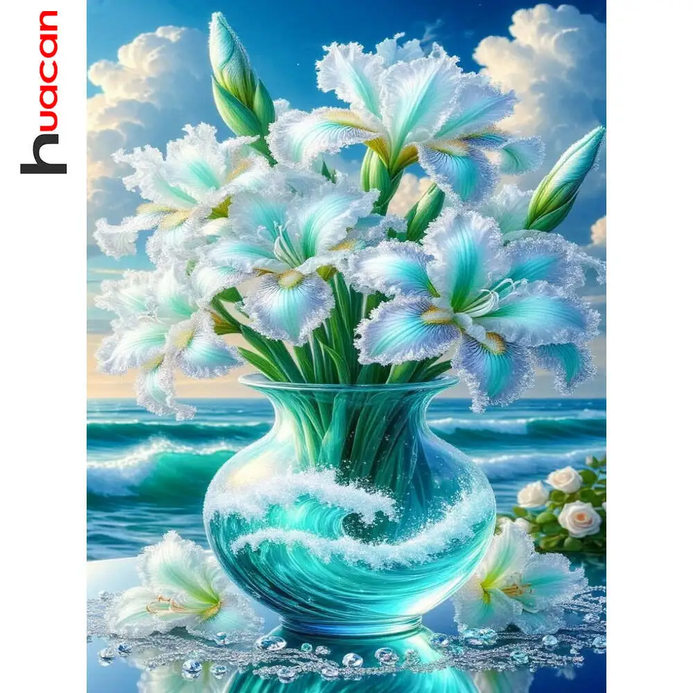 Huacan 2025, neue Kollektion, Diamant-Gemälde, Delphin, Himmel, Diamant-Stickerei, Meer, Sonnenuntergang, Mosaik, Kunst, Dekoration, Gemälde