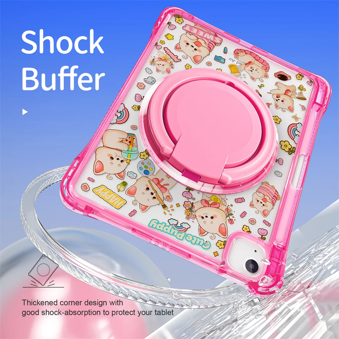 Transparent Multi Layer Protection Case For iPad Pro11 Air11 Air4 5 10.9 Mini6 7 iPad10 11 Shockproof Cover With Shoulder Strap