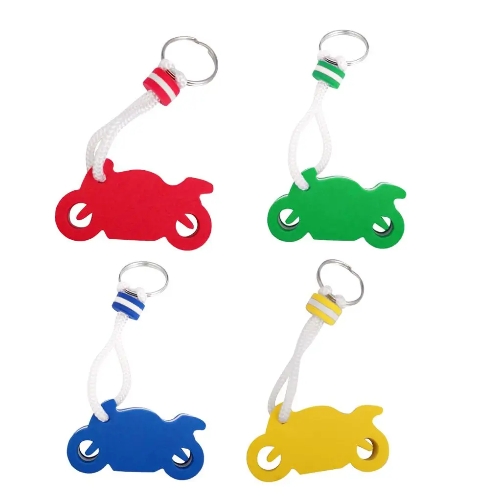 

Motorcycle Float Keychain EVA Buoyant Water Bike Key Ring Marine Accessory for Kayaking Sailing Canoe