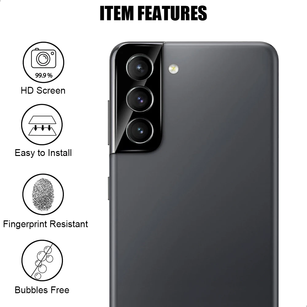 ثلاثية الأبعاد منحني عدسة الكاميرا حامي لسامسونج A56 A17 A55 A16 A07 A54 A53 A26 A36 S25 S24 الترا S23 FE الخلفية عدسة الزجاج المقسى