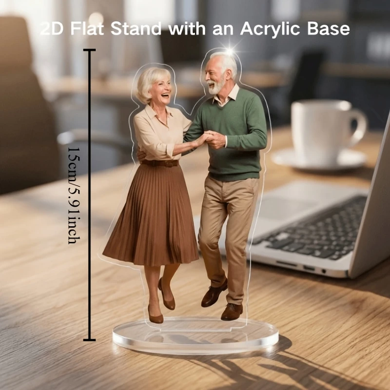 Personalized Bride & Groom Acrylic Standee - Custom PhotoText Wedding Decor with Names & Dates - Suitable for Wedding Anniversar