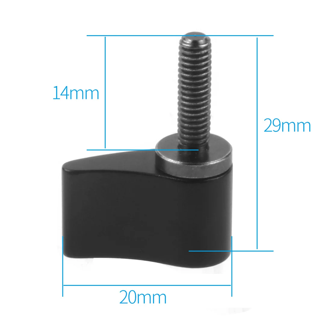 2x M4 M5 M6 Griffschraube 17mm 14mm Länge für GoPro, Insta360, YI, DSLR-Kamera, Handspanner-Adapter, Rändelschraube – Detail 24