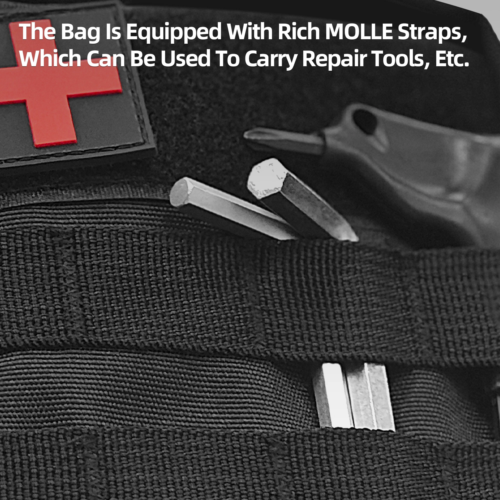 Rhinowalk Motorcycle Emergency Storage Bag Motor Molle Medical Pouch First Aid Tool Pack Tactical Medical Supplies Storage Bag