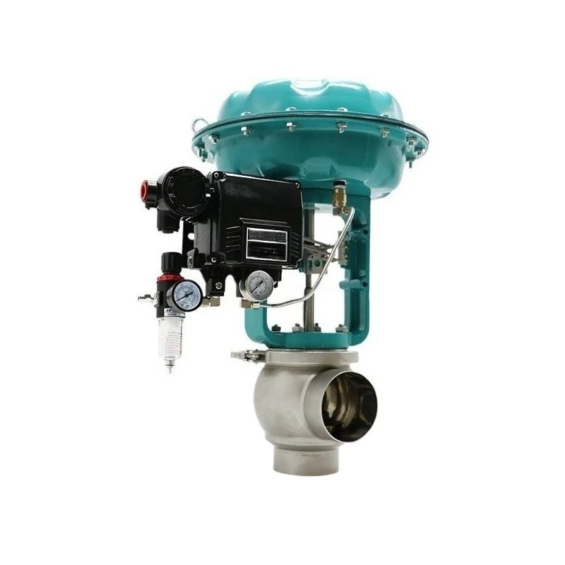 For Stainless Steel Pneumatic Membrane Regulating Valve Sanitary Grade Sanitary Grade Membrane Regulating Valve Angle Type