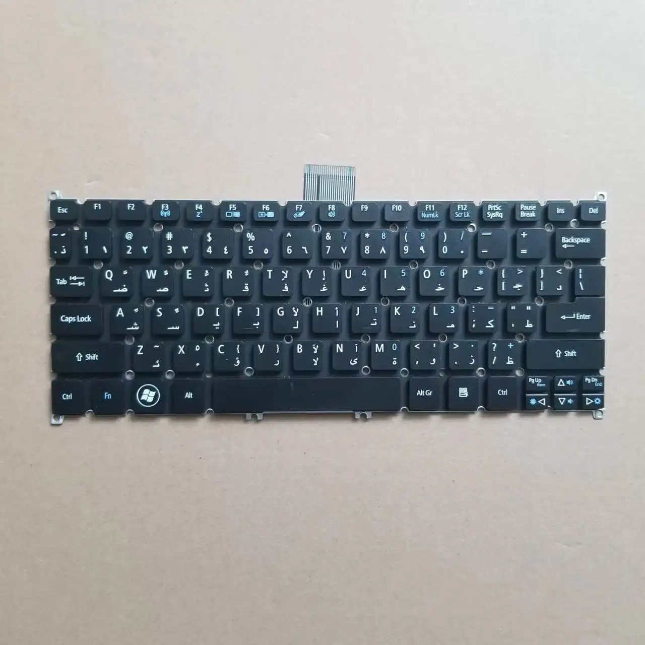 New AR Arabic Keyboard For Acer Aspire S3 S3-391 S3-951 S5-391 One 725 726 Without Frame Black No backlit