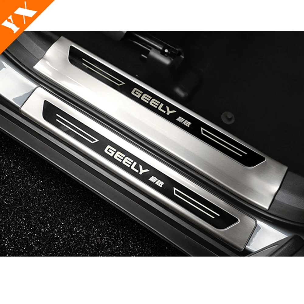 

For Geely Accessories Okavango Urban Plus 2020-2023 Auto Stainless Interior Door Sill Scuff Plate Welcome Pedal Car Styling