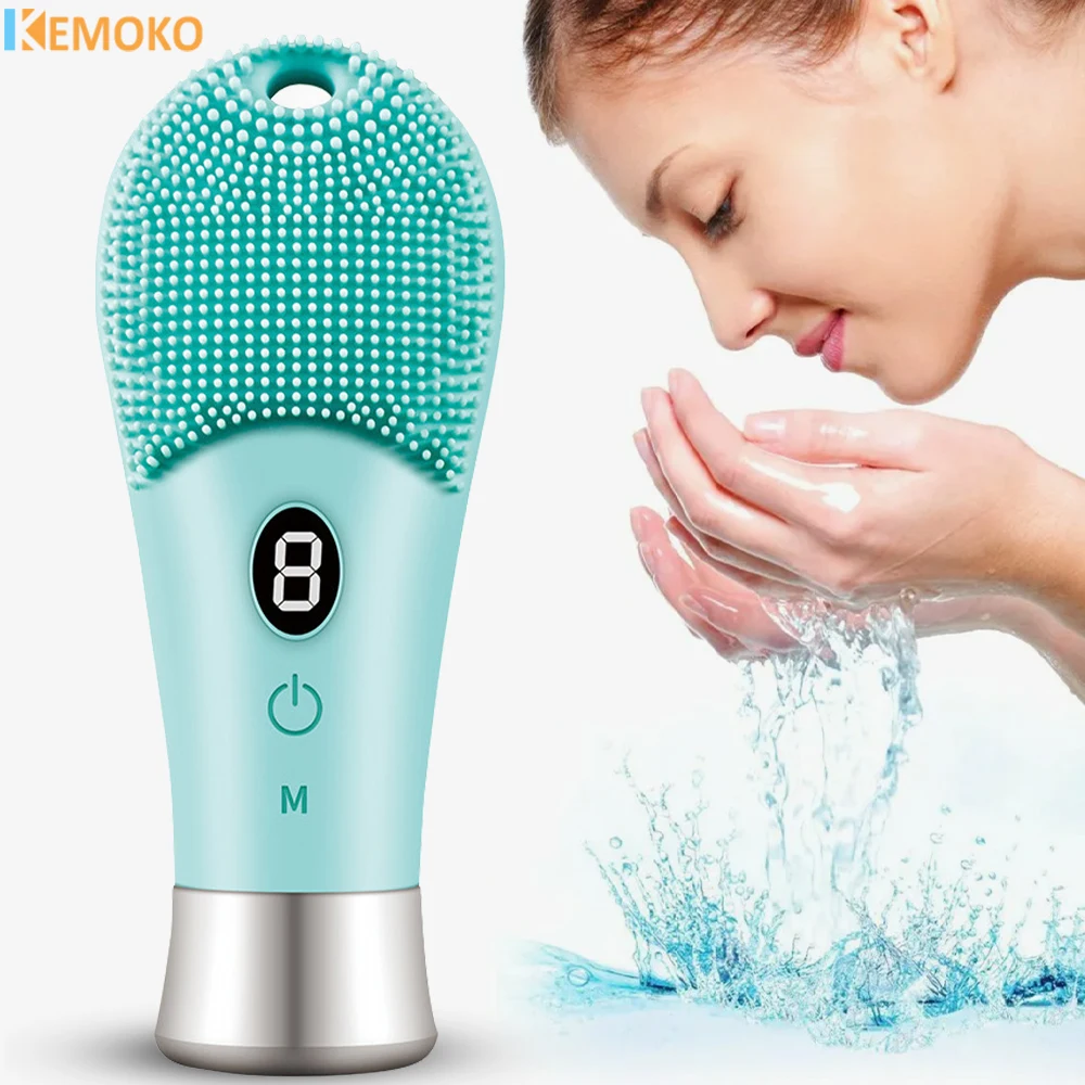 

Electric Face Cleansing Brush 9 Gear Sonic Electric Facial Cleanser Skin Scrubber Waterproof Skin Vibration Massager Skin Care